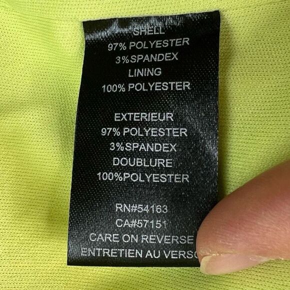 Ivanka Trump Size 10 Ruched Sleeveless Yellow Textured Side Zipper Pleated Accen - Picture 11 of 11